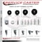Service Caster 4 Inch Soft Rubber Wheel Swivel 34 Inch Threaded Stem Caster with Brake SCC SCC-TS20S414-SRS-TLB-34212 - alternate 3
